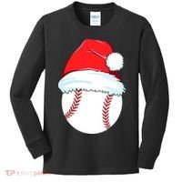 Christmas Baseball For Ball Santa Kids Long Sleeve Shirt thumb 0