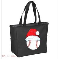 Christmas Baseball For Ball Santa Tote Bag thumb 2