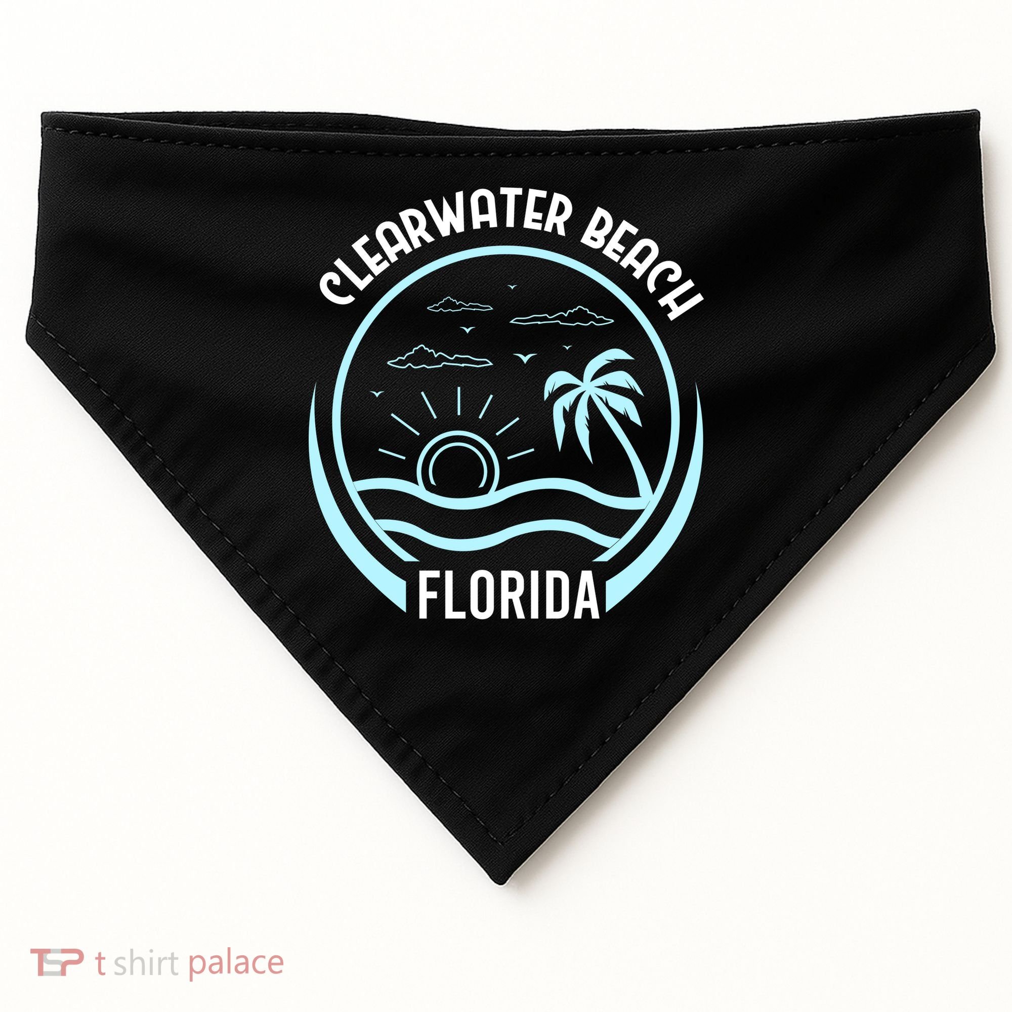 Clearwater Beach Florida USA-Made Doggie Bandana