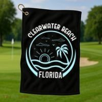 Clearwater Beach Florida Golf Towel thumb 1