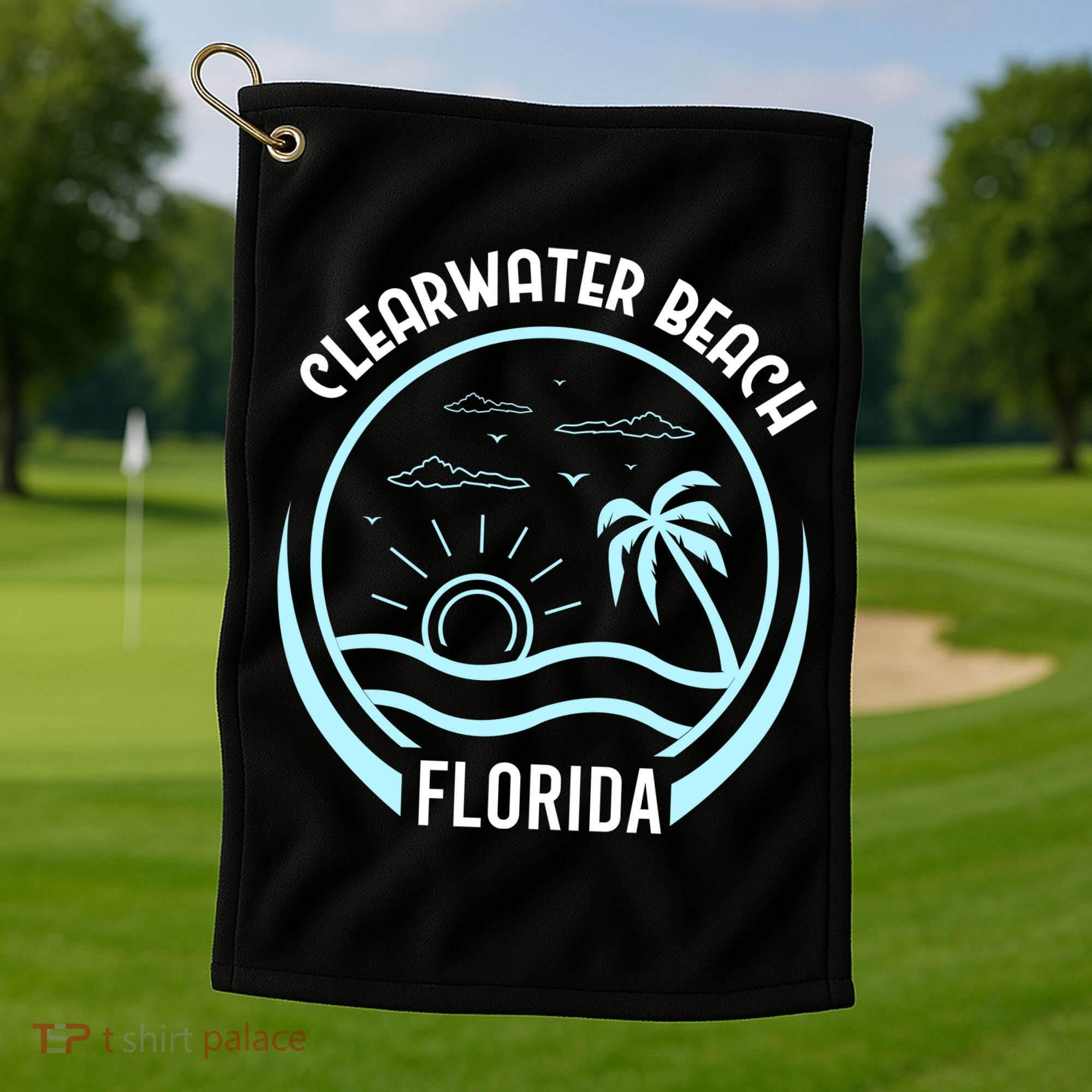 Clearwater Beach Florida Golf Towel