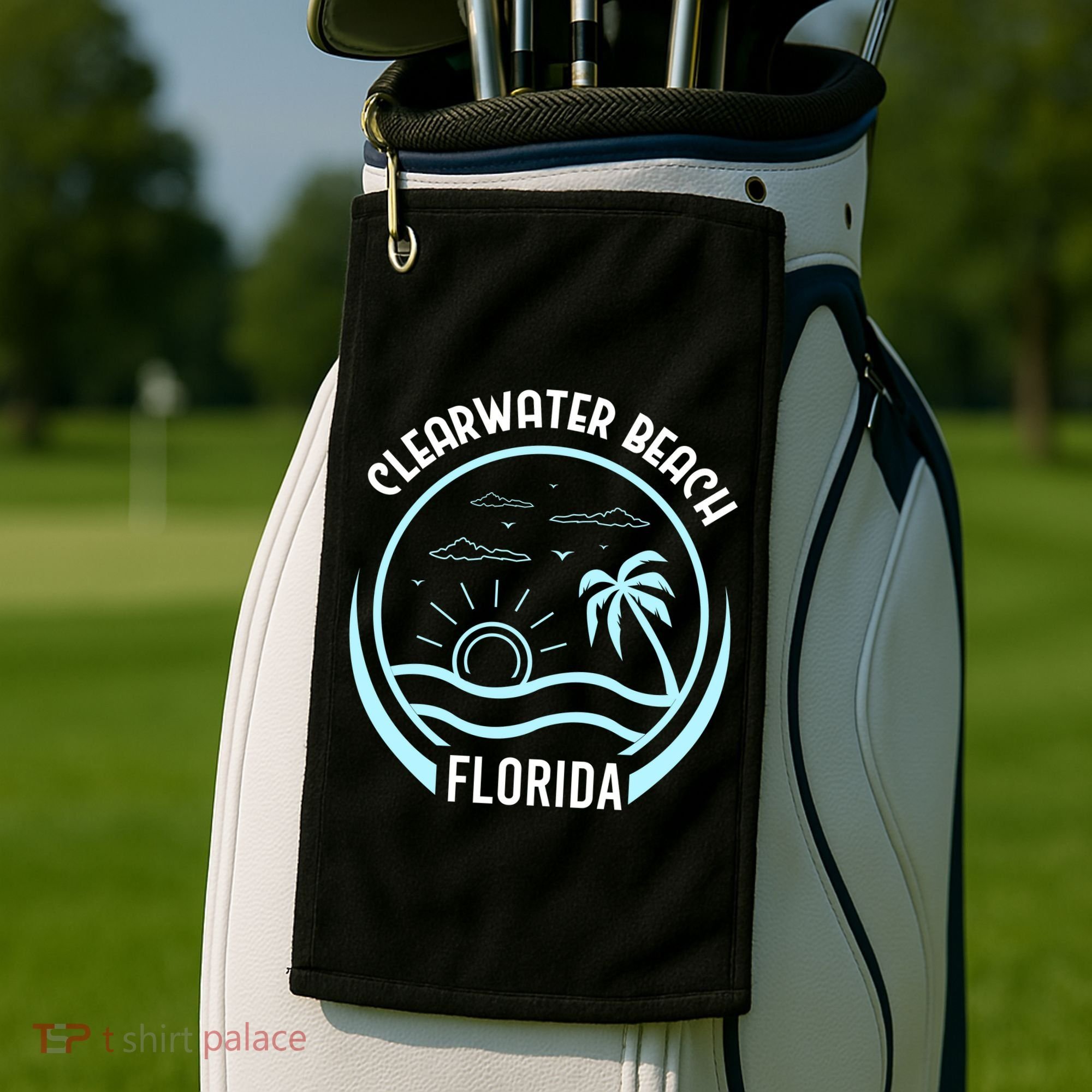 Clearwater Beach Florida Golf Towel