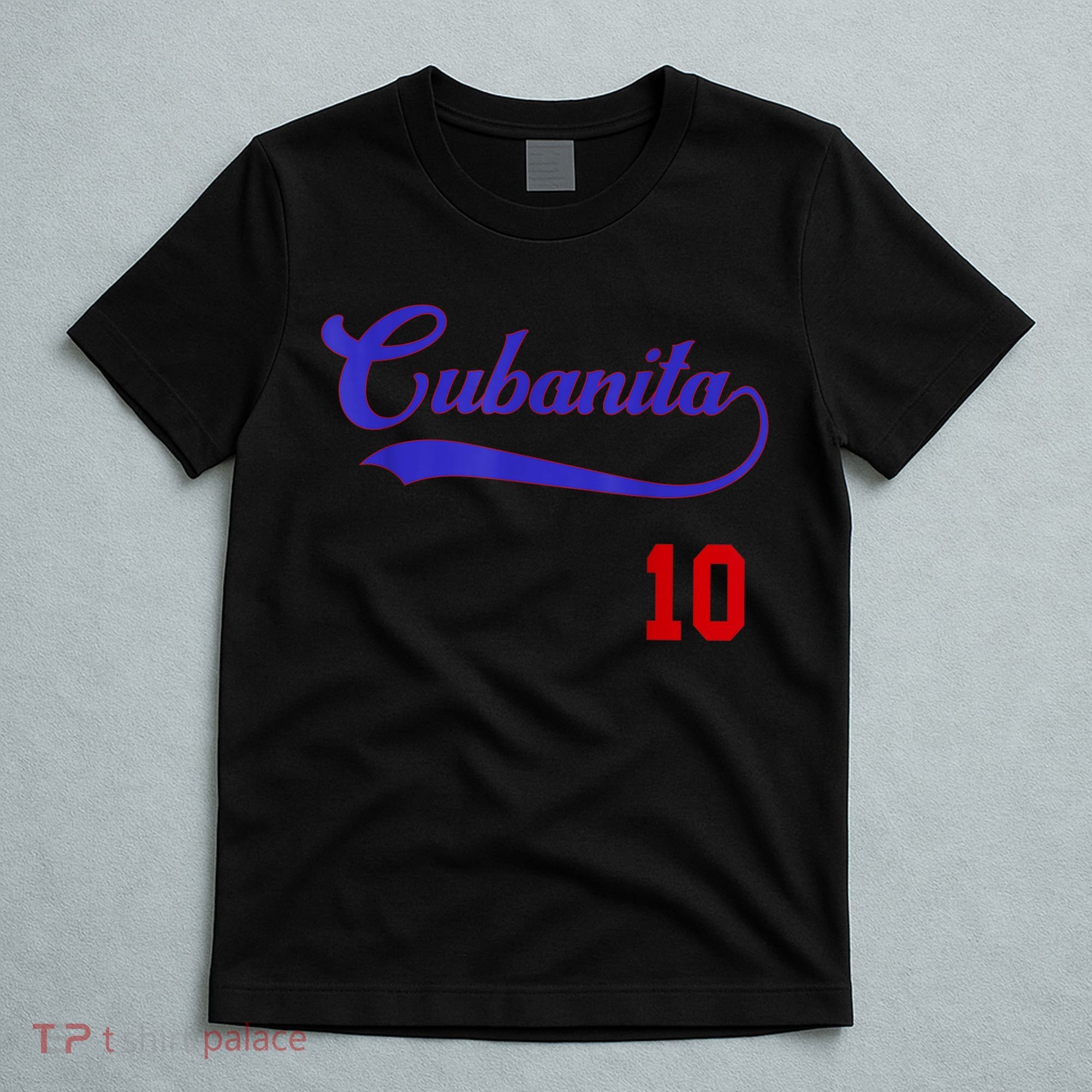 Cubanita Baseball Flag Souvenir Cubana Cuba Women Girl T-Shirt
