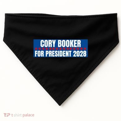 Cory Booker For President 2028, Cool Cory Booker 2028 USA-Made Doggie Bandana