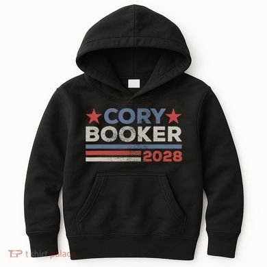 Cory Booker For President 2028 Retro Cory Booker 2028  Kids Hoodie