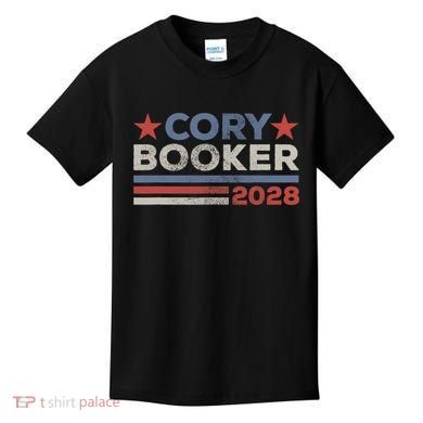 Cory Booker For President 2028 Retro Cory Booker 2028  Kids T-Shirt