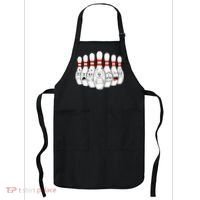 Cartoon Bowling Funny Scared Bowling Pins Apron thumb 0