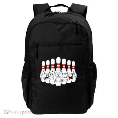 Cartoon Bowling Funny Scared Bowling Pins Backpack