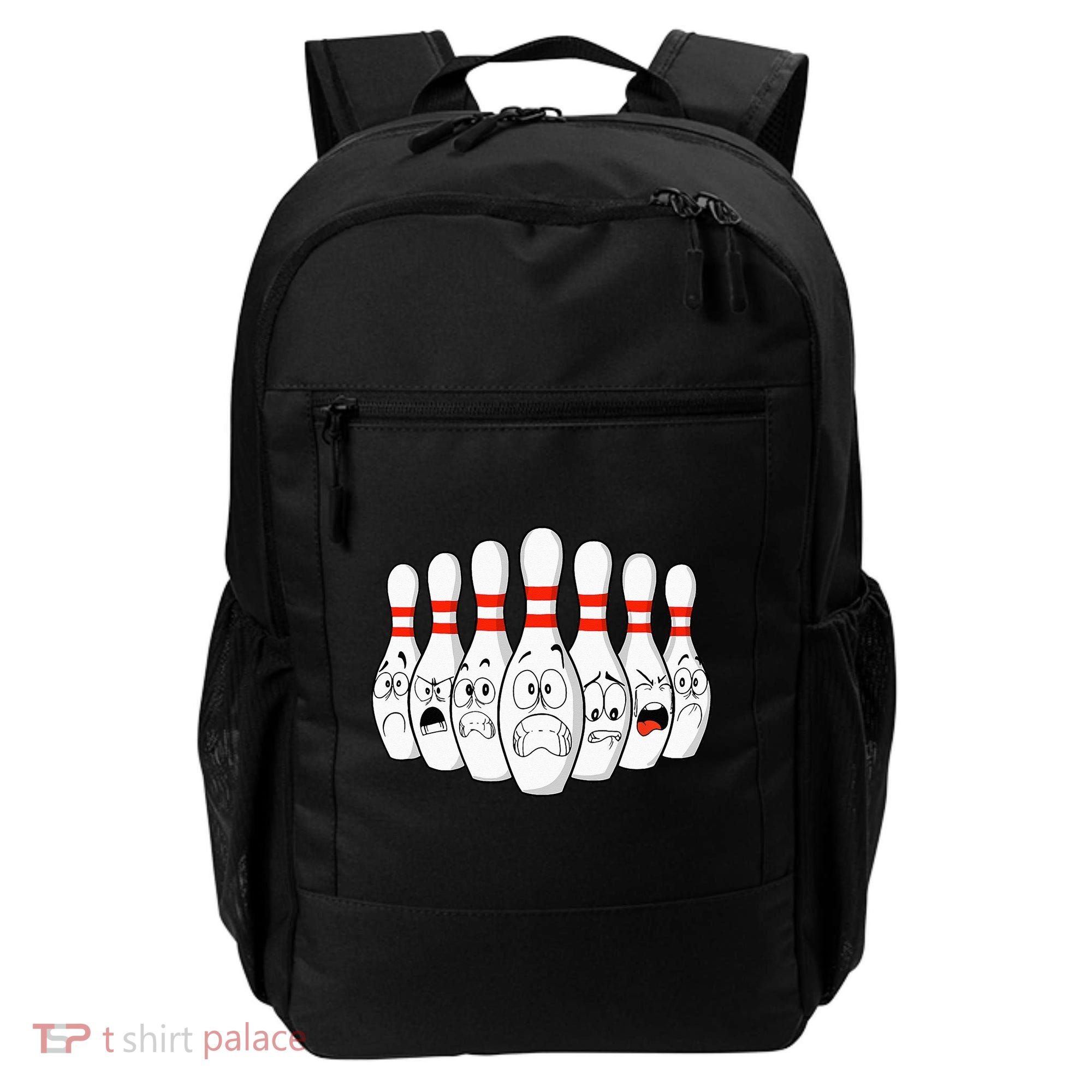 Cartoon Bowling Funny Scared Bowling Pins Backpack
