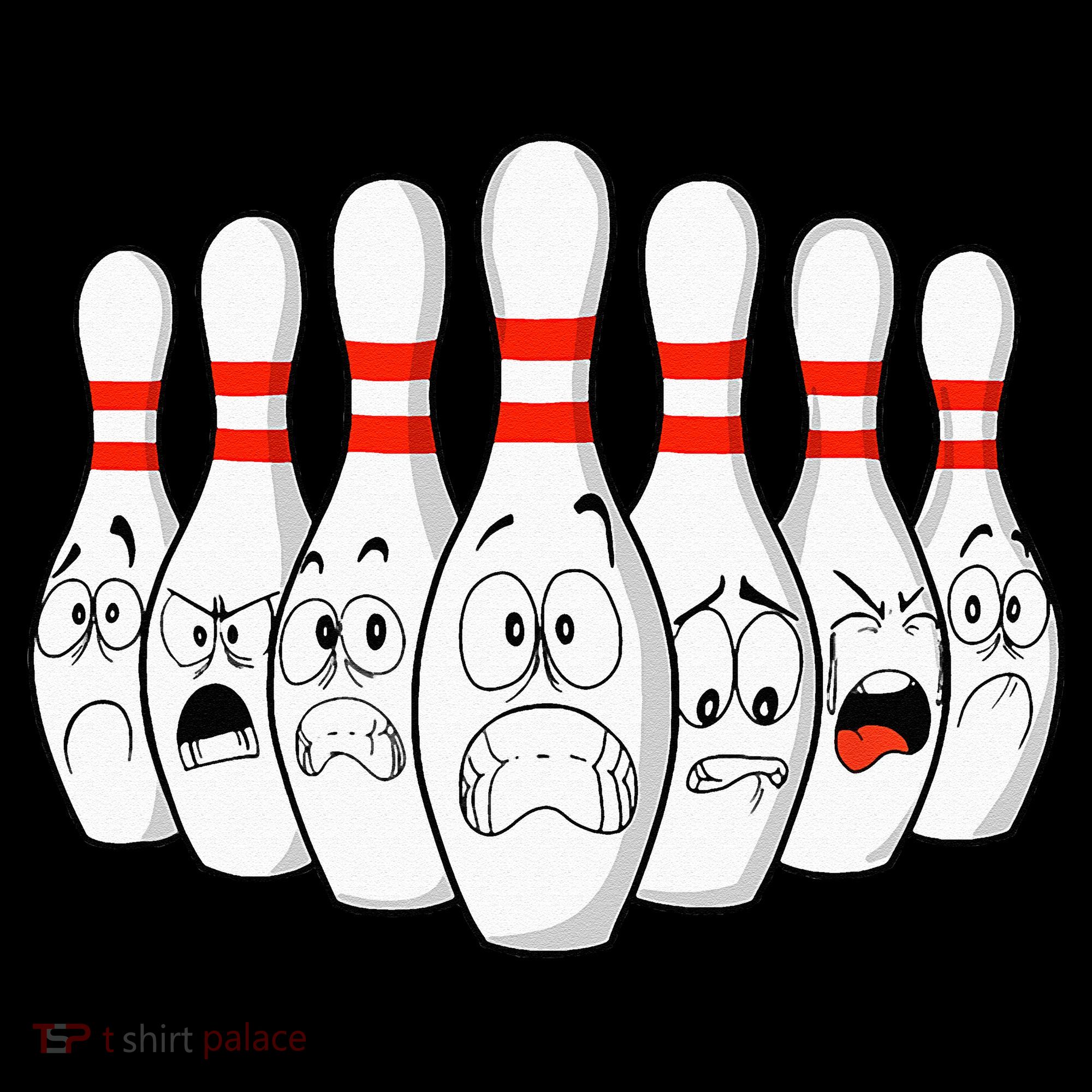 Cartoon Bowling Funny Scared Bowling Pins Backpack