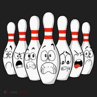 Cartoon Bowling Funny Scared Bowling Pins Beanie thumb 2