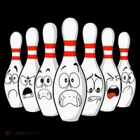 Cartoon Bowling Funny Scared Bowling Pins Women's Tank Top thumb 5