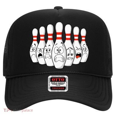 Cartoon Bowling Funny Scared Bowling Pins Hat