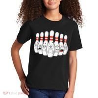 Cartoon Bowling Funny Scared Bowling Pins Kids T-Shirt thumb 2