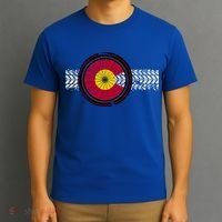 Colorado Bike Flag Mountain Bike Biking Cyclist Cycling T-Shirt thumb 3