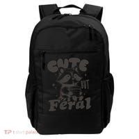 Cute But Feral Funny Racoon With Glasses  Backpack thumb 0