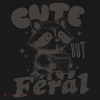 Cute But Feral Funny Racoon With Glasses  Backpack thumb 2