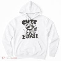 Cute But Feral Funny Racoon With Glasses  Hoodie thumb 0