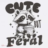 Cute But Feral Funny Racoon With Glasses  Mousepad thumb 1