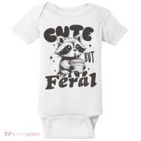 Cute But Feral Funny Racoon With Glasses  Baby Bodysuit thumb 0
