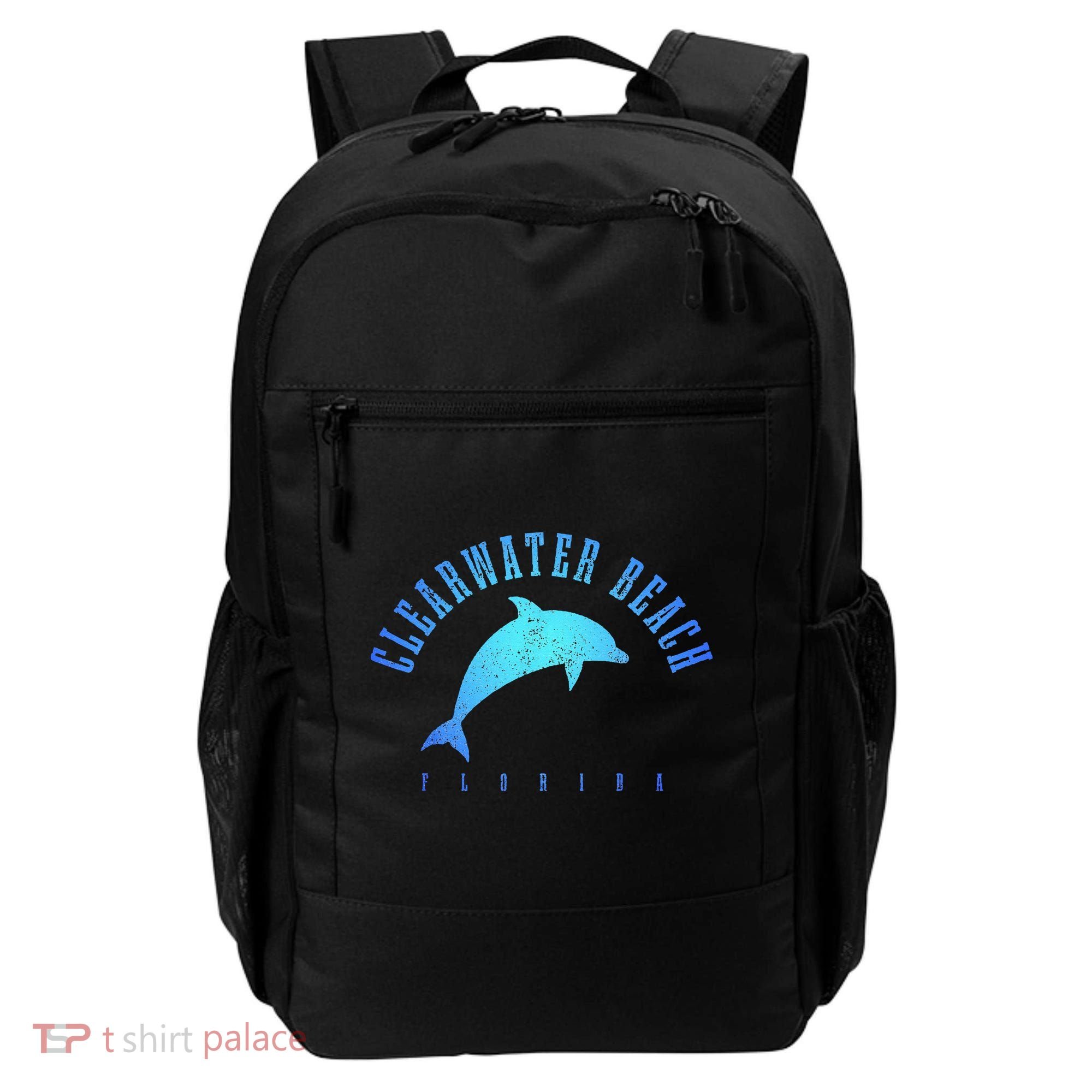 Clearwater Beach Florida FL Dolphin Vacation Souvenir Backpack