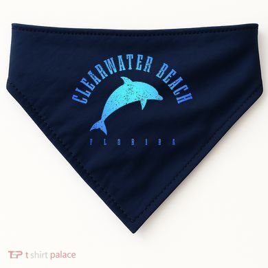 Clearwater Beach Florida FL Dolphin Vacation Souvenir USA-Made Doggie Bandana