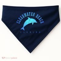 Clearwater Beach Florida FL Dolphin Vacation Souvenir USA-Made Doggie Bandana thumb 0