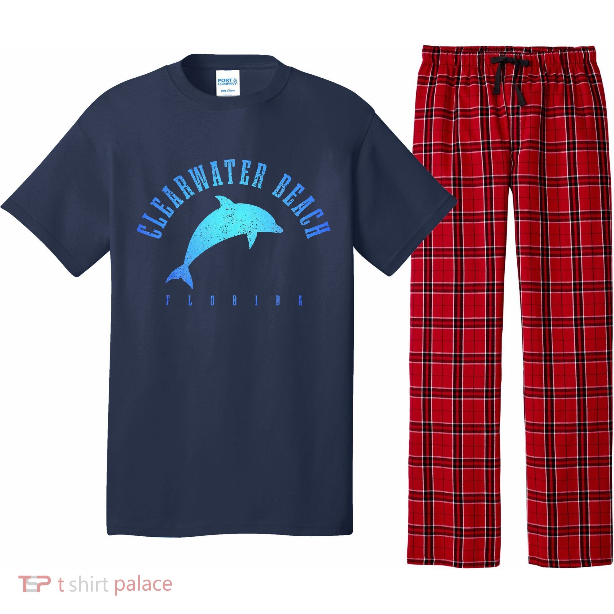 Clearwater Beach Florida FL Dolphin Vacation Souvenir Pajama Set
