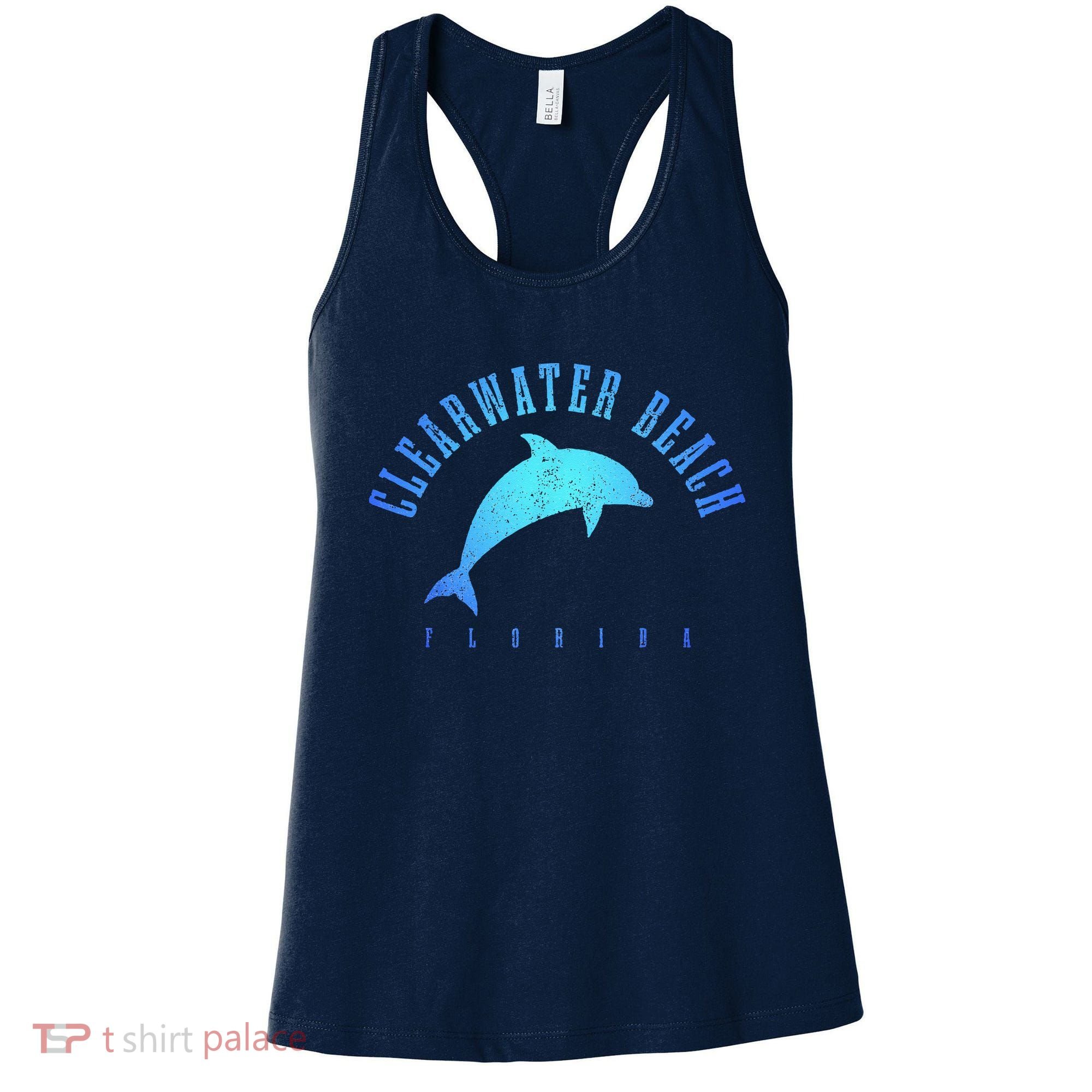 Clearwater Beach Florida FL Dolphin Vacation Souvenir Women's Tank Top