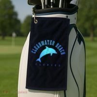 Clearwater Beach Florida FL Dolphin Vacation Souvenir Golf Towel thumb 2