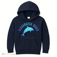 Clearwater Beach Florida FL Dolphin Vacation Souvenir Kids Hoodie thumb 0