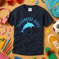 Clearwater Beach Florida FL Dolphin Vacation Souvenir Kids T-Shirt thumb 3