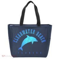 Clearwater Beach Florida FL Dolphin Vacation Souvenir Tote Bag thumb 0