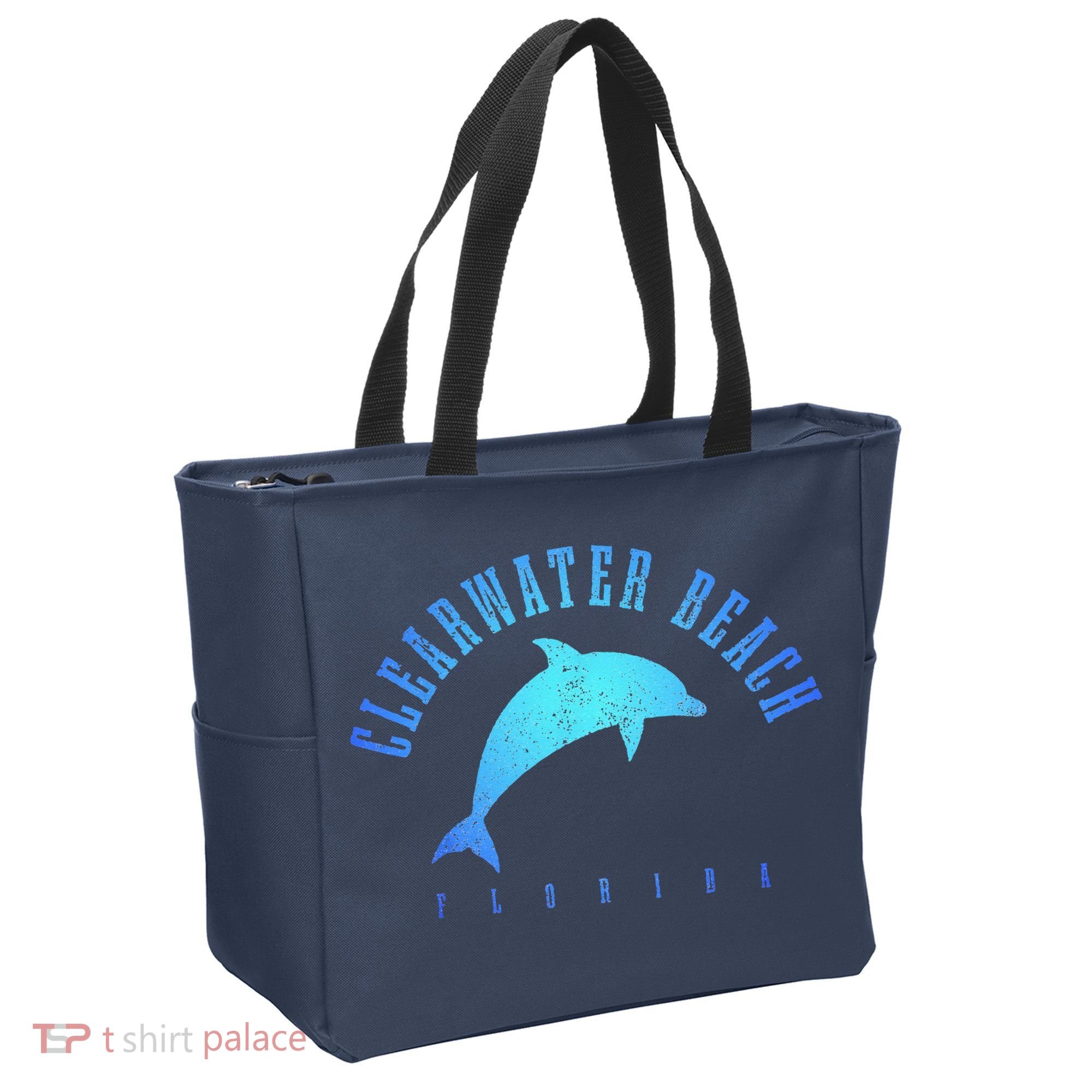 Clearwater Beach Florida FL Dolphin Vacation Souvenir Tote Bag