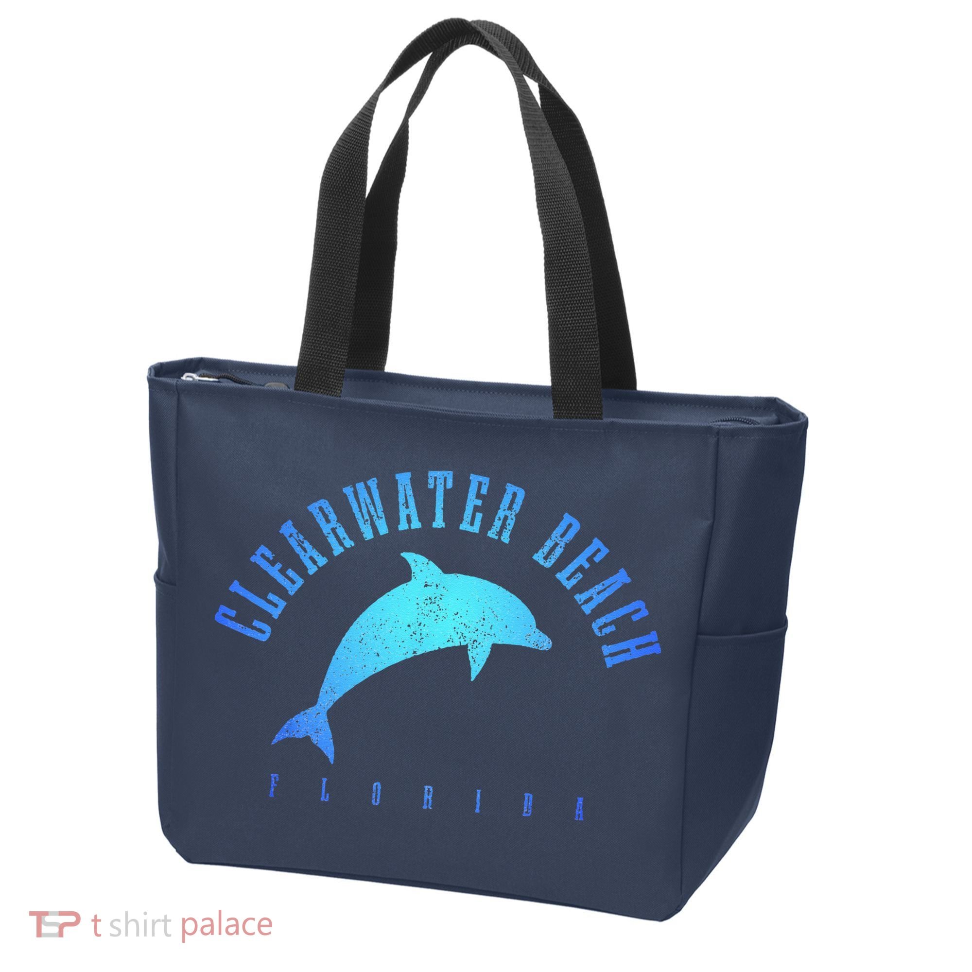 Clearwater Beach Florida FL Dolphin Vacation Souvenir Tote Bag