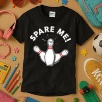 Cute Bowling For Or Spare Me Kids T-Shirt thumb 3