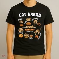 Cat Bread Foodie Kittten Pet Owner Loaf Lover Cat T-Shirt thumb 3
