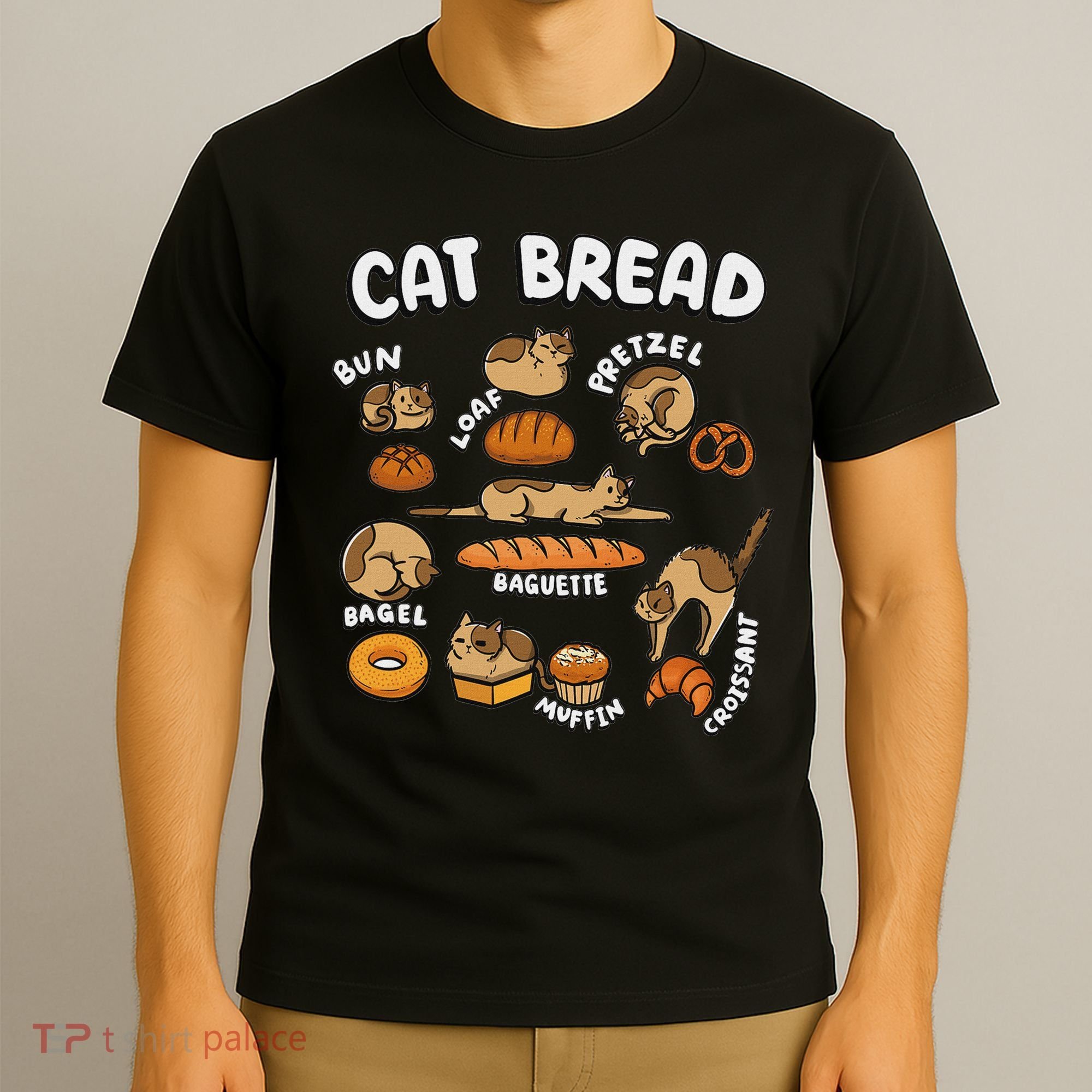 Cat Bread Foodie Kittten Pet Owner Loaf Lover Cat T-Shirt