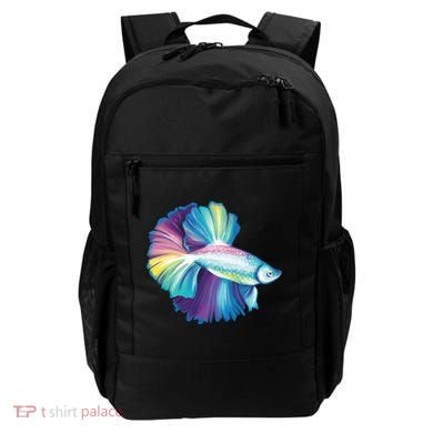 Colorful Betta Fish Swimming Backpack