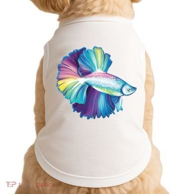 Colorful Betta Fish Swimming Doggie Tank