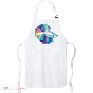 Colorful Betta Fish Swimming Apron