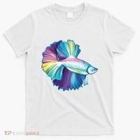 Colorful Betta Fish Swimming T-Shirt thumb 0