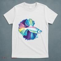 Colorful Betta Fish Swimming T-Shirt thumb 5