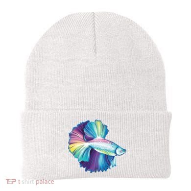 Colorful Betta Fish Swimming Beanie