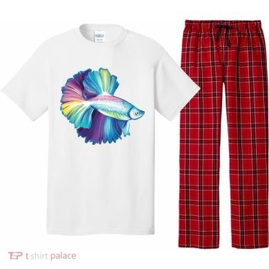 Colorful Betta Fish Swimming Pajama Set