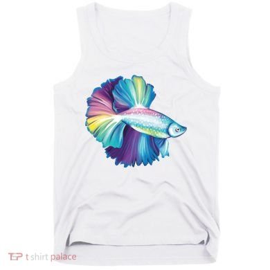 Colorful Betta Fish Swimming Tank Top