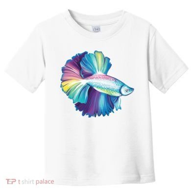 Colorful Betta Fish Swimming Toddler T-Shirt