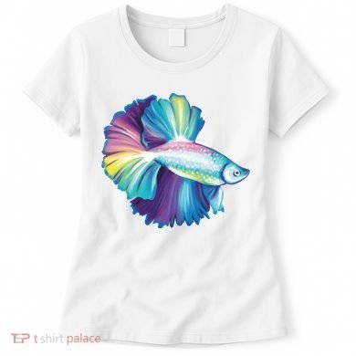 Colorful Betta Fish Swimming Women's T-Shirt
