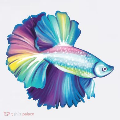Colorful Betta Fish Swimming Women's T-Shirt