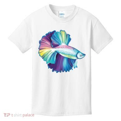 Colorful Betta Fish Swimming Kids T-Shirt
